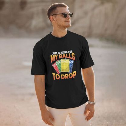 Men's Just Waiting For my Balls To Drop 100% Cotton T-Shirt-pod4team