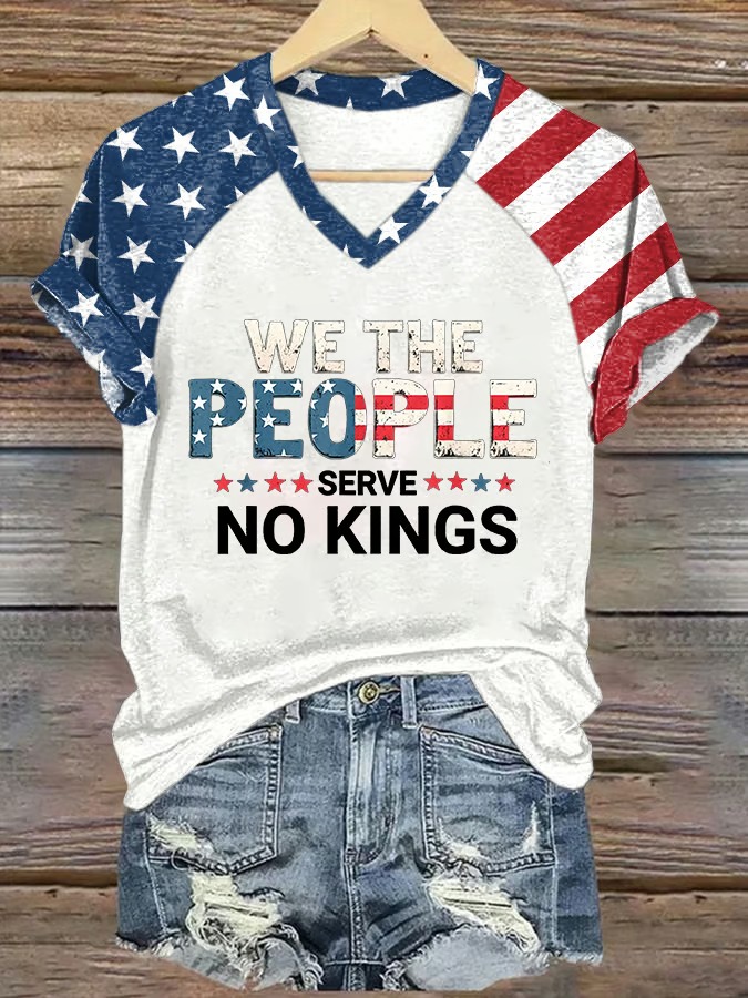 Women's We The People American Flag Print Graphic Tee
