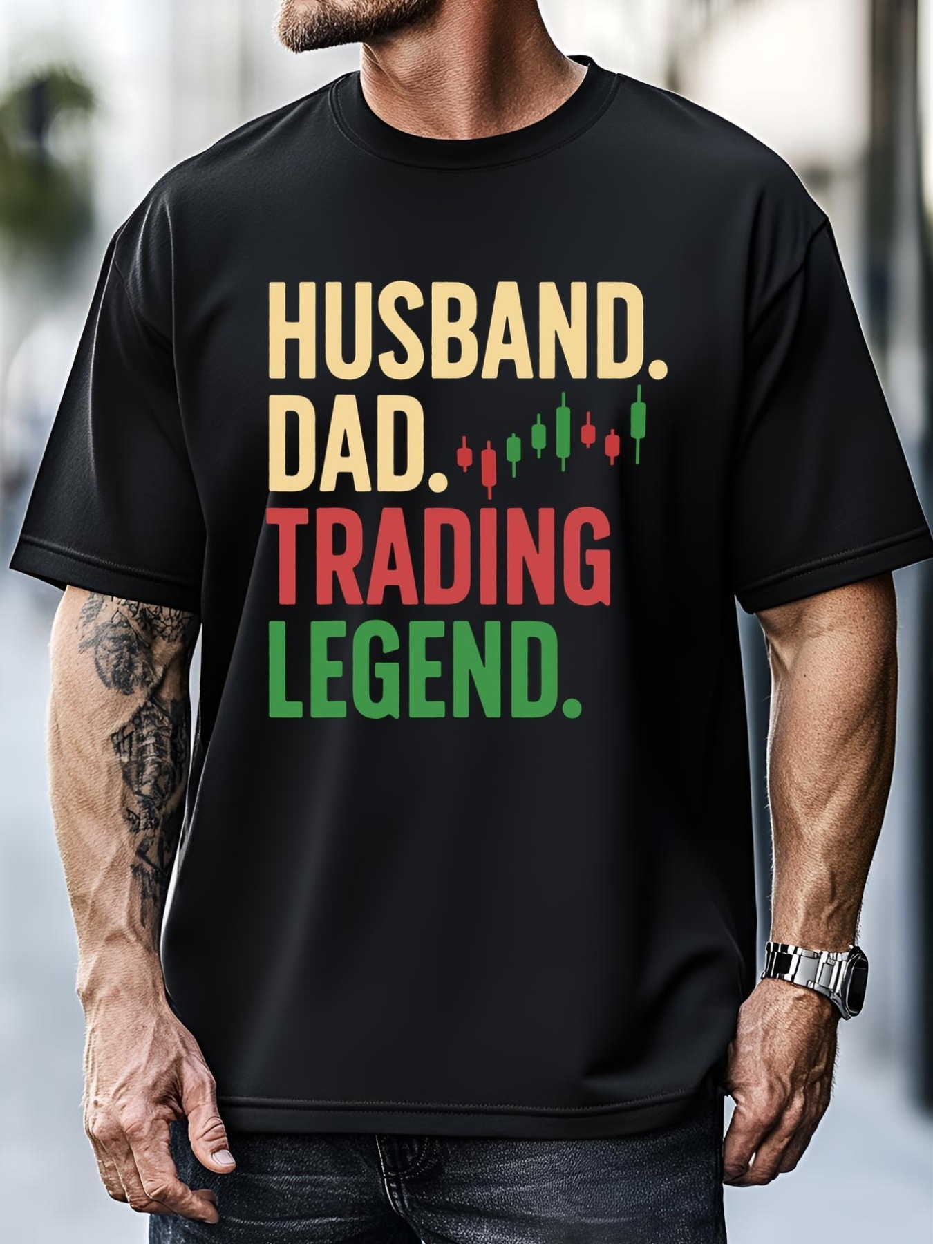 Unisex Cool Day Trading For Dad Father Stocks Trader Stock Market T-Shirt