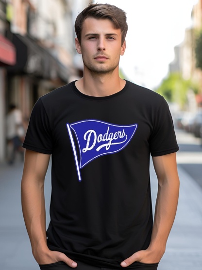 Unisex Dodger Baseball Flag shirt  Graphic Tee