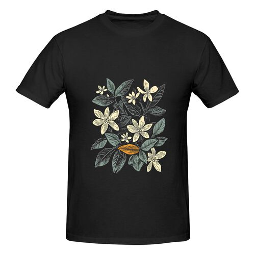 Men's Floral Printed 100% Cotton T-Shirt-pod4team