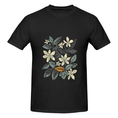 Men's Floral Printed 100% Cotton T-Shirt-pod4team
