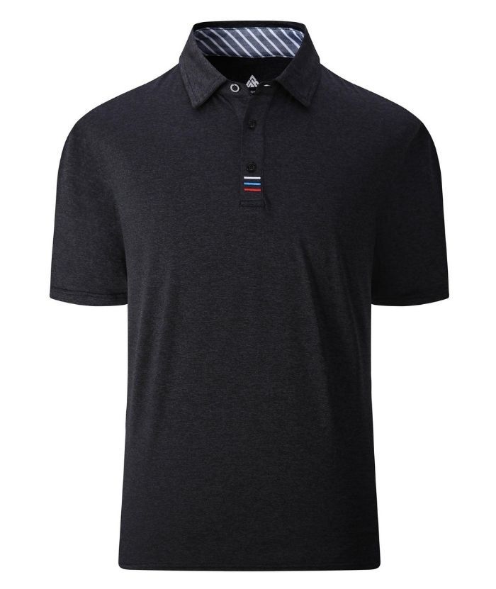 Men's Solid Color Slim Fit Polo Shirt