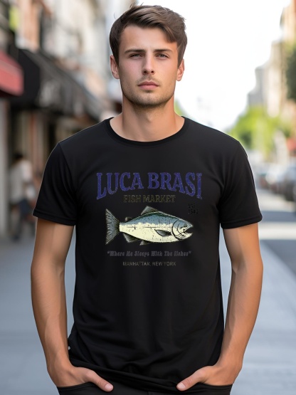 Unisex Luca Brasi Fish Market The Godfather Est 1945 Fishing shirt  Graphic Tee