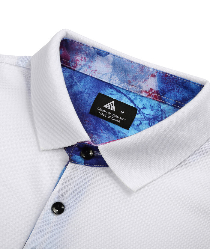 Men's Slim Fit Tennis Solid Color Polo Shirt