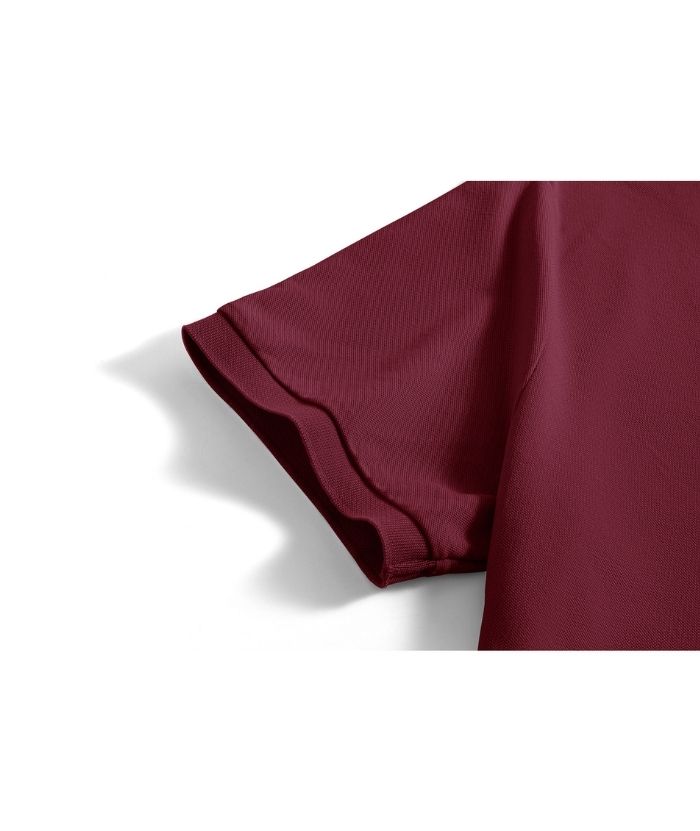 Men's Button Up Dri Fit Solid Color Polo Shirt