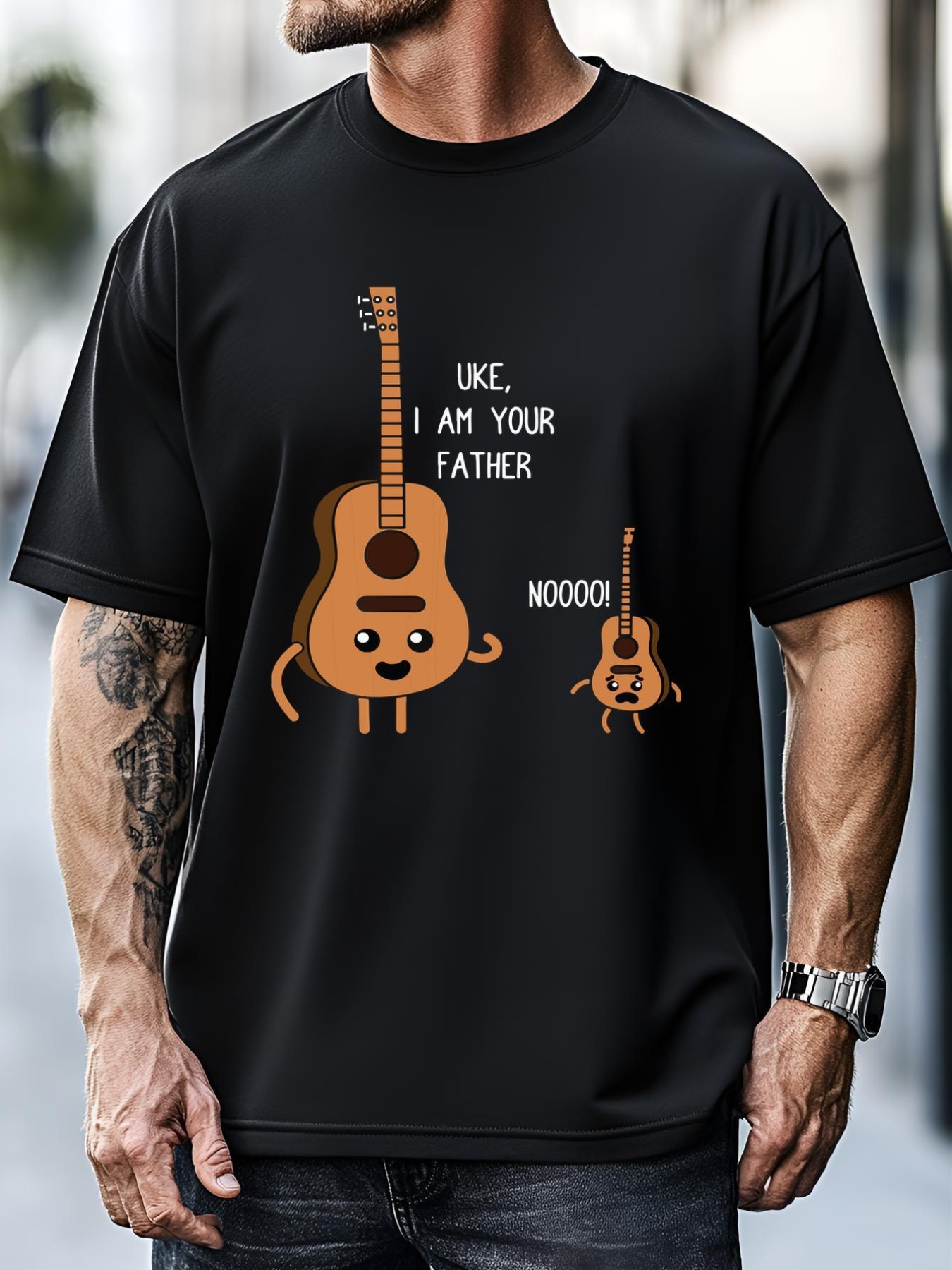 Unisex Uke I Am Your Father Funny Ukulele Banjo Guitar Player Gift T-Shirt