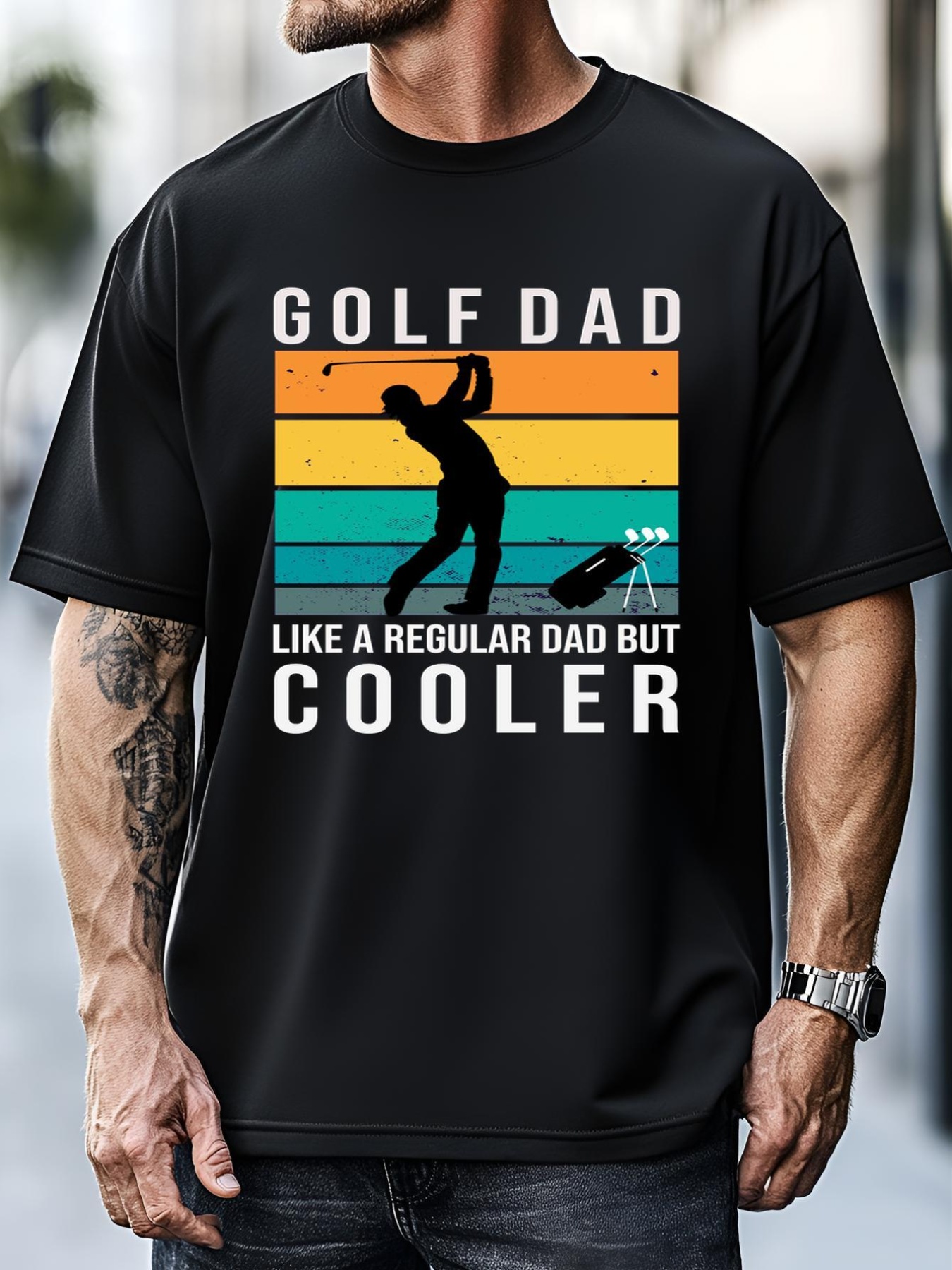 Unisex Vintage Golf Dad Funny Golf Clubs Gift For Dad Father's Day T-Shirt