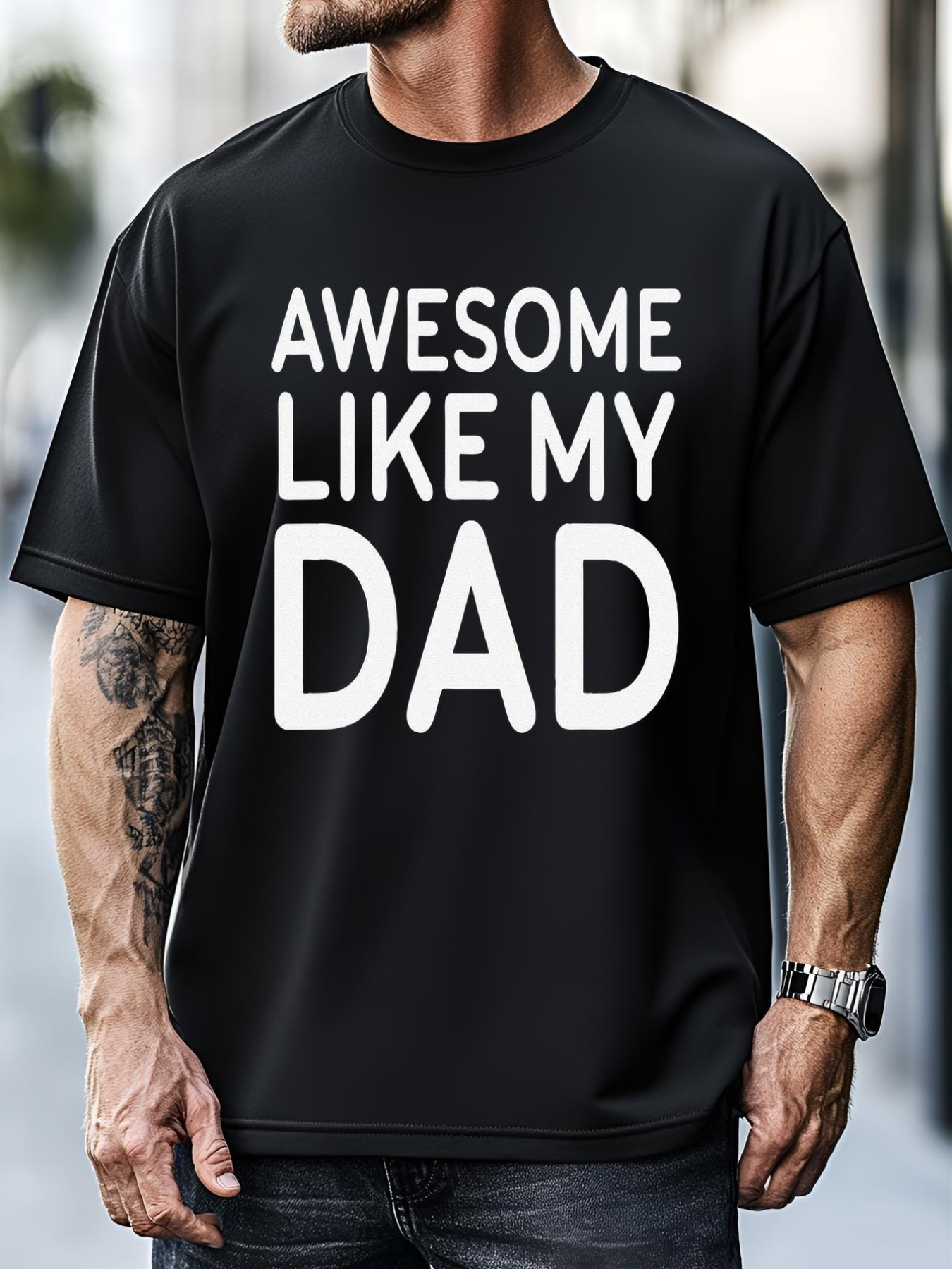 Unisex Awesome Like My Dad Girl Dad Father &amp; Daughter T-Shirt