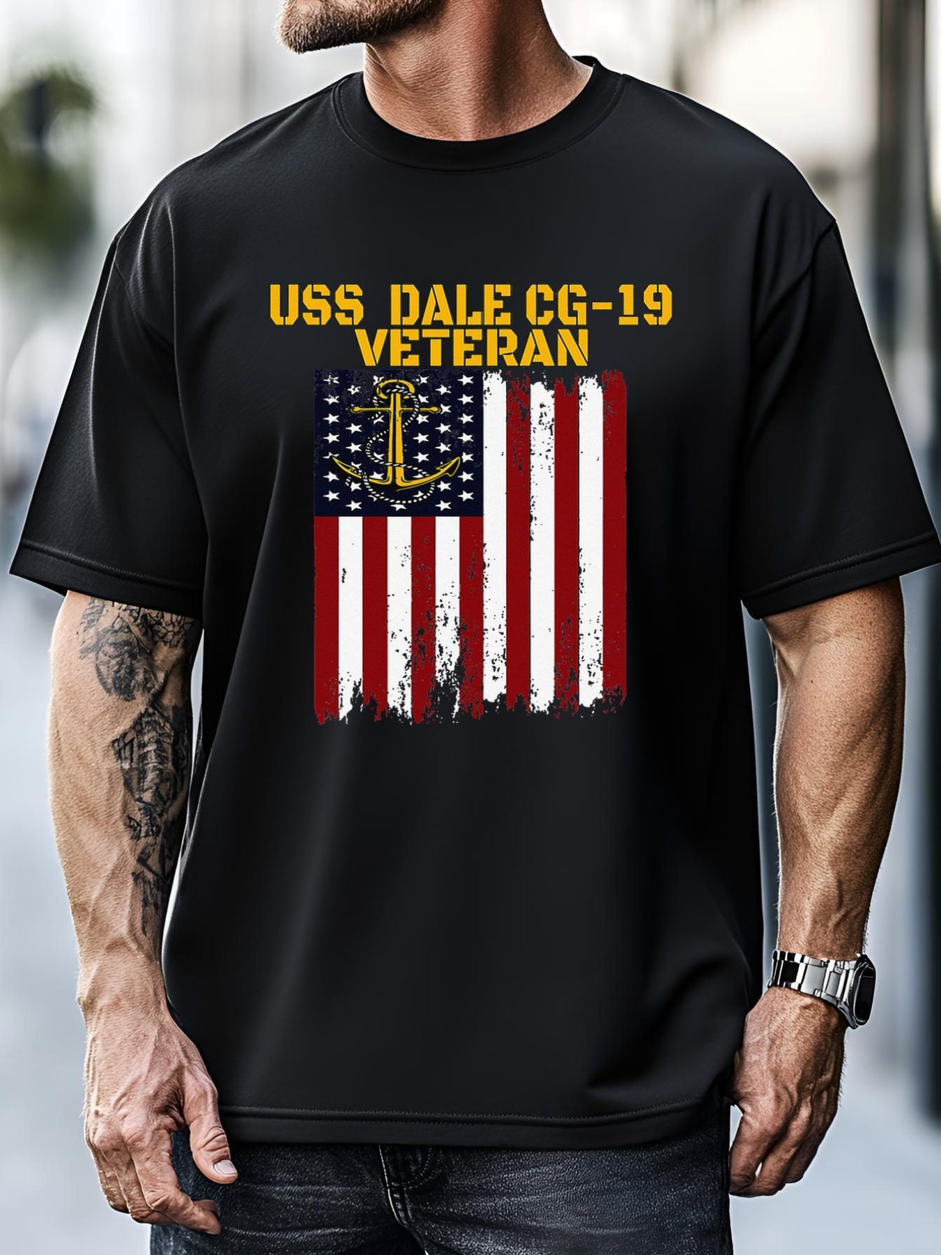 Unisex USS Dale CG19 Cruiser Veterans Day Father's Day T-Shirt