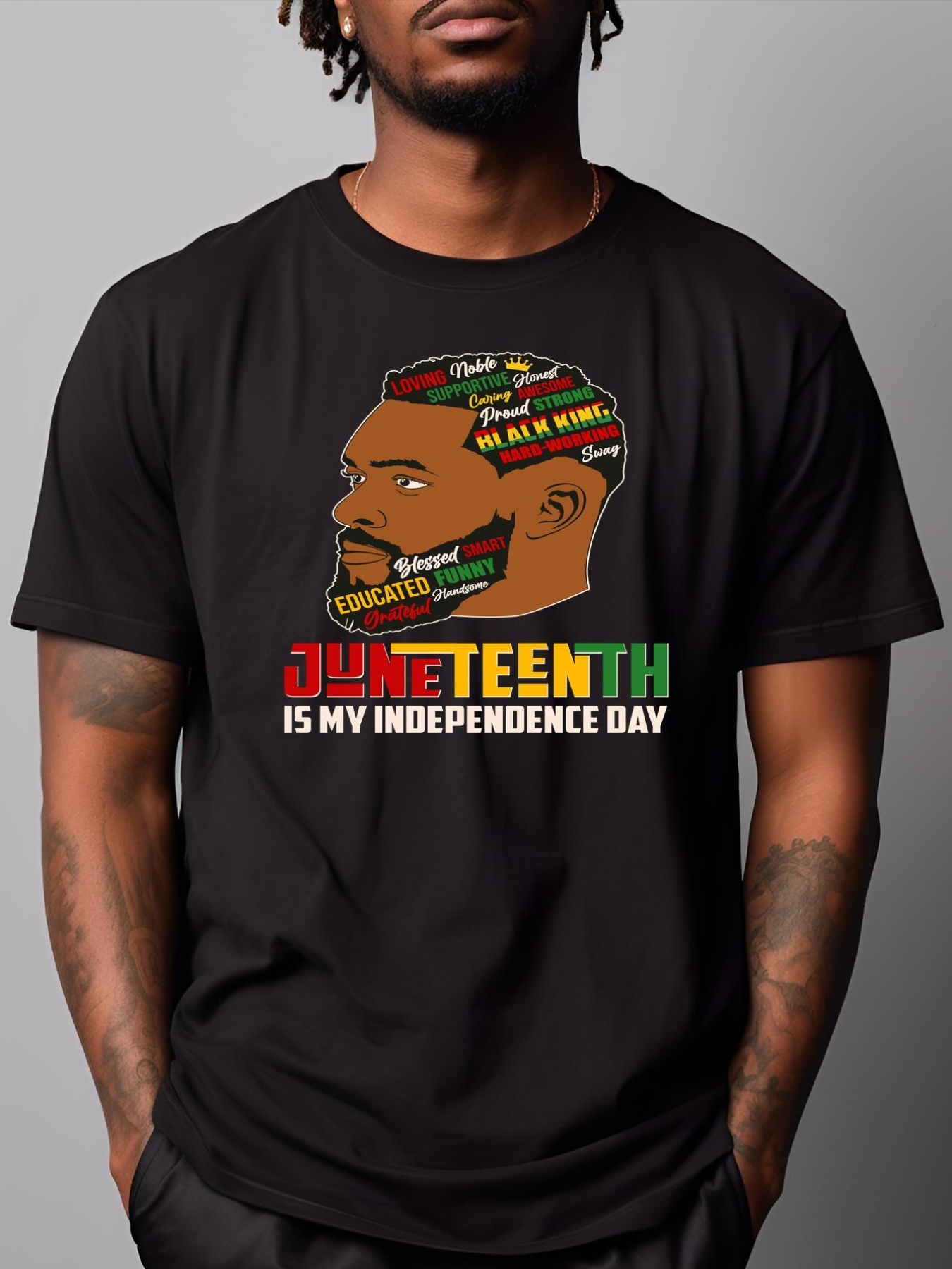 Unisex Father's Day Black King Juneteenth Is My Independence Day T-Shirt