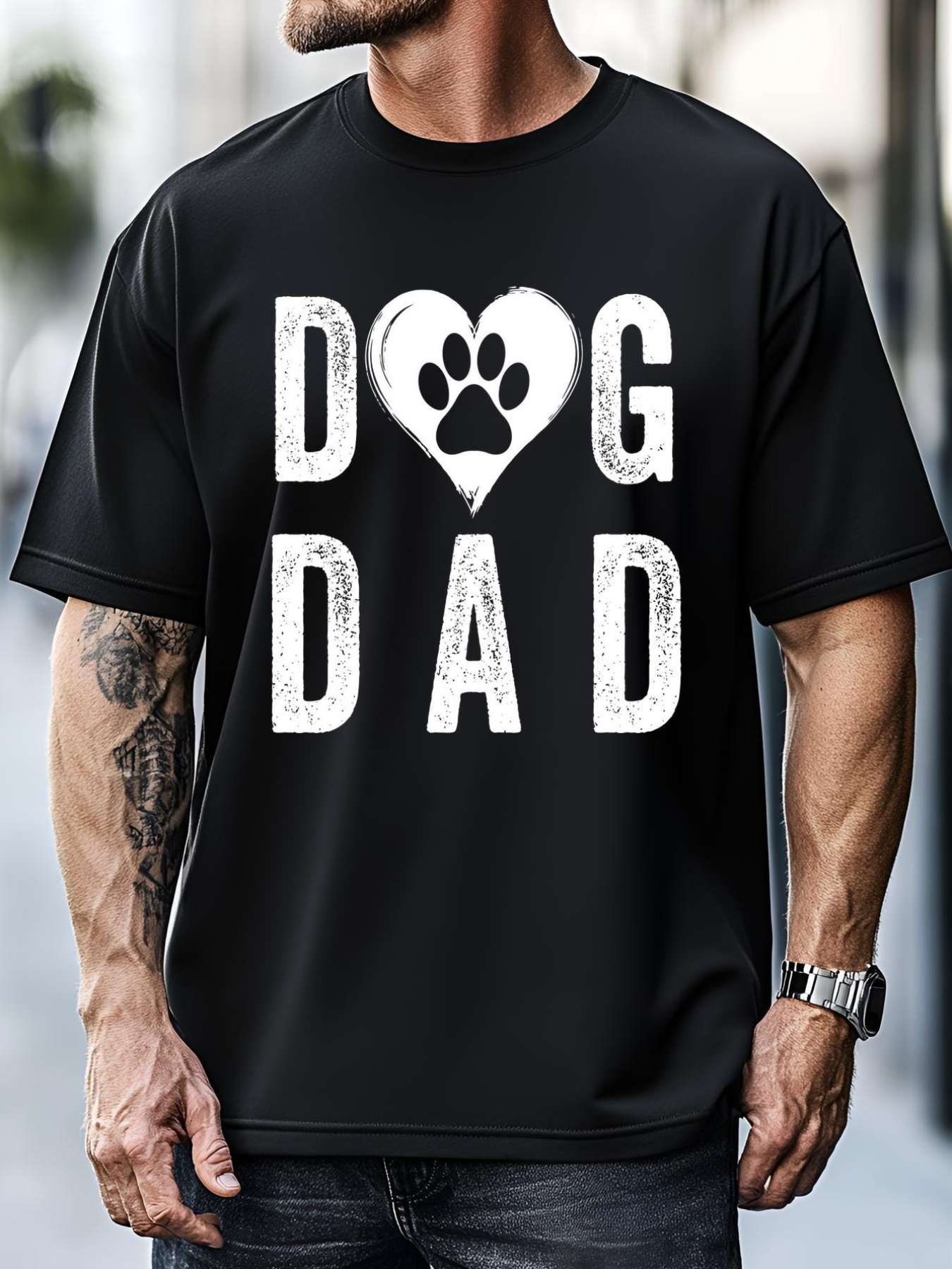 Unisex Dog Dad Happy FatherS Day Dog Lover Puppy Dad Dog Daddy Loving Dad Dog Parent T-Shirt