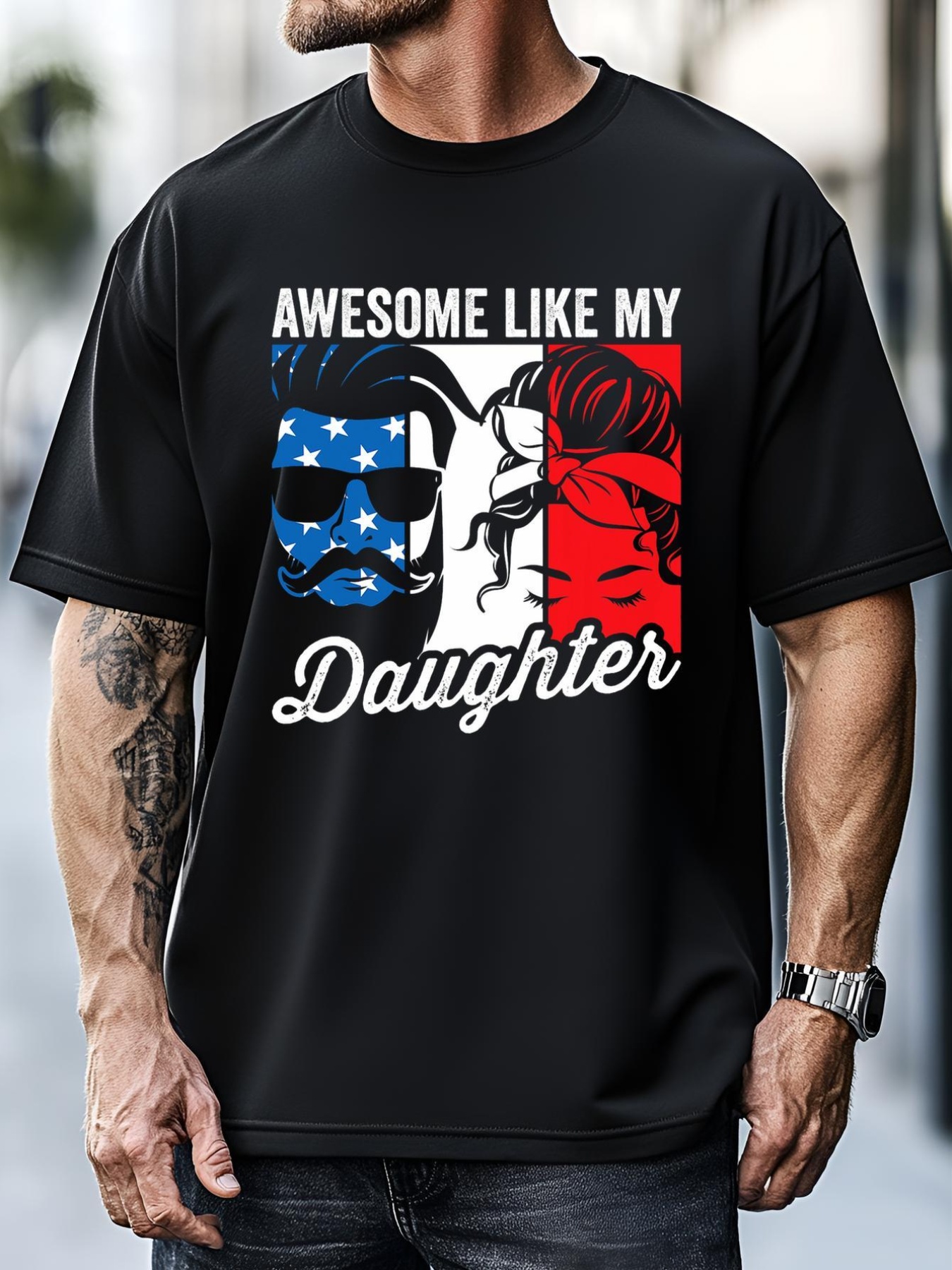 Unisex Awesome Like My Daughter FatherS Day For Dad From Daughter T-Shirt
