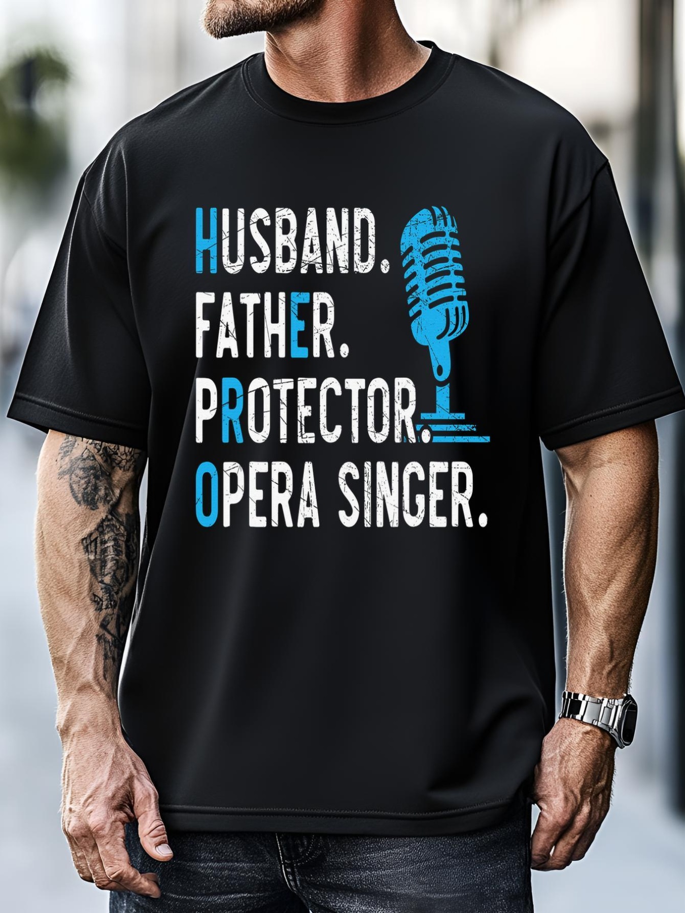 Unisex Husband Father Protector Opera Singer Singing T-Shirt