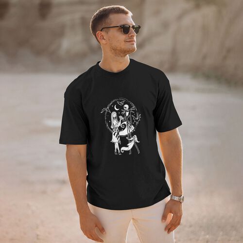 Men's The Nightmare Before Christmas 100% Cotton T-Shirt-pod4team