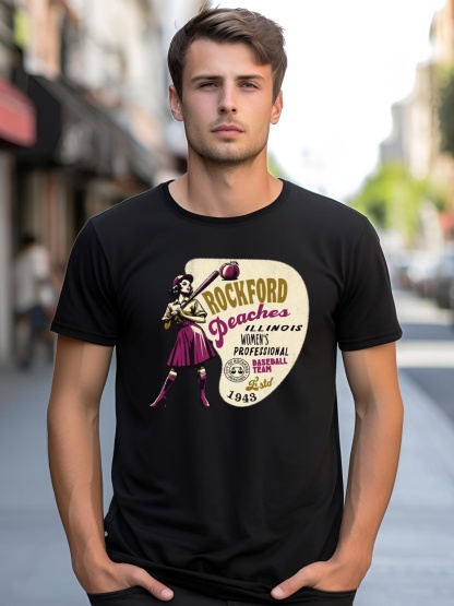 Unisex Rockford Peaches Women Professional Baseball Team shirt  Graphic Tee