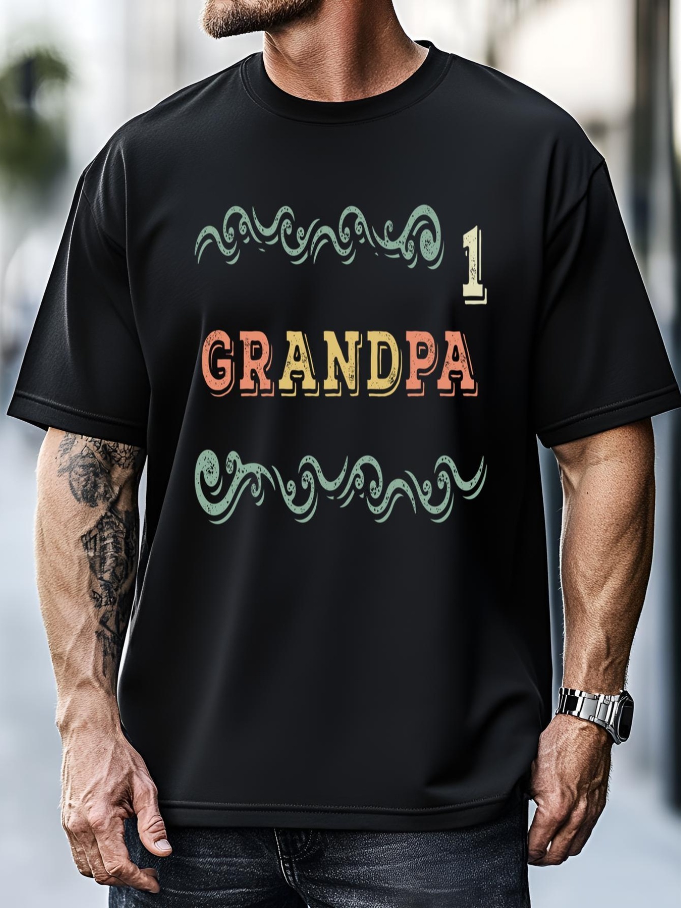 Unisex Loving Grandfather Best Grandpa Ever Day Grandparent Gift T-Shirt