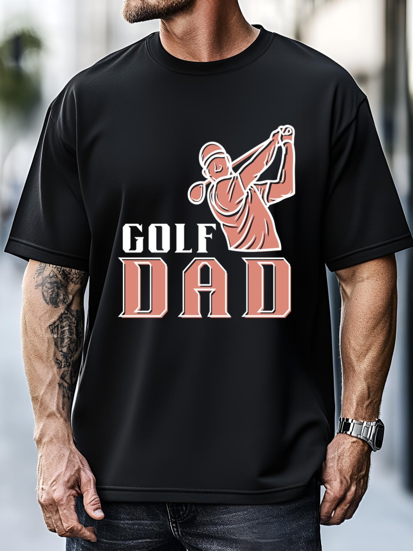 Unisex Cute Golf Dad Best Dad Ever Gift For Dad Father's Day T-Shirt