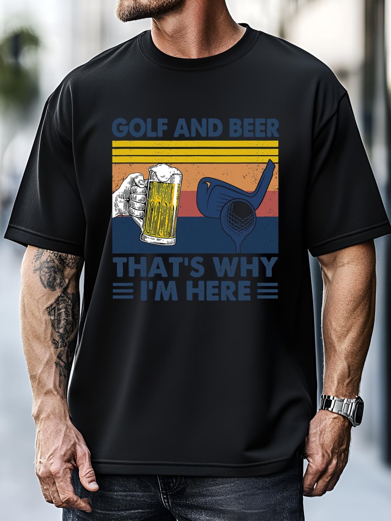 Unisex Golf Beer Joke Dad Funny Drinking Day Gift For Father's Day T-Shirt