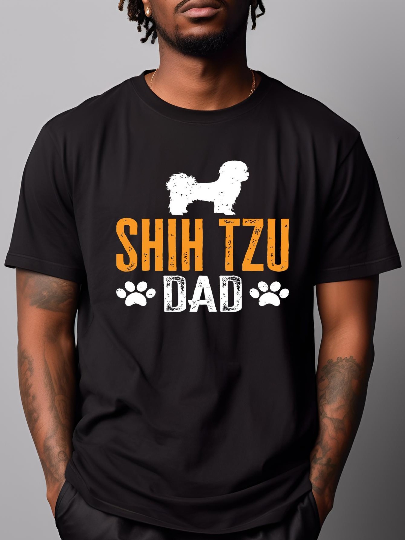 Unisex Shih Tzu Dad Gift Dog Daddy Shih Tzu Father Day Gift T-Shirt