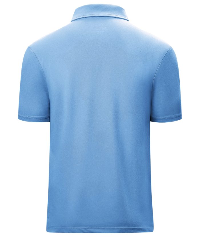 Men's 1/4 Zipper Solid Color Golf Polo Shirt