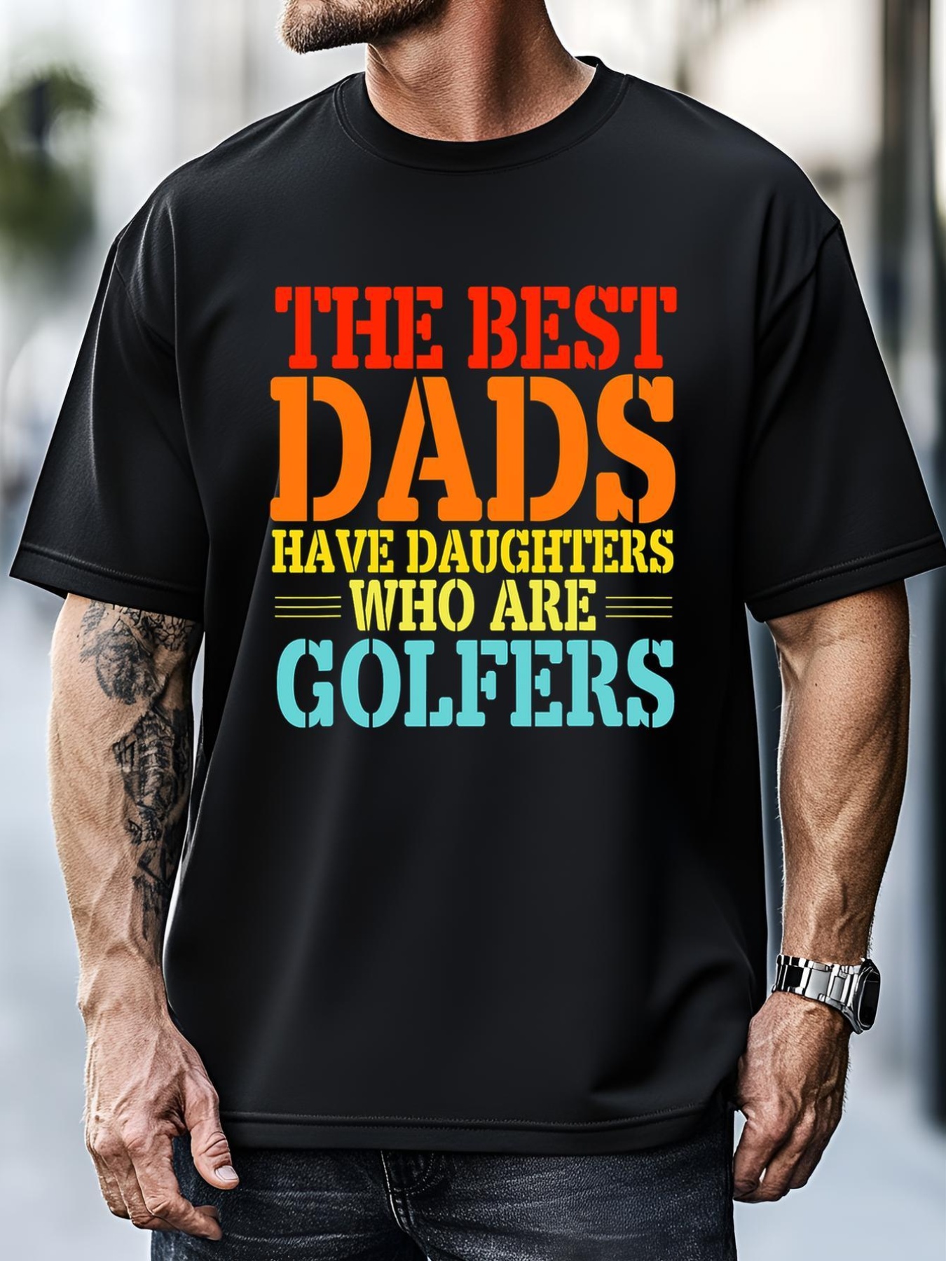 Unisex Vintage The Best Dads Have Daughters Who Are Golfers Gift For Dad Father's Day T-Shirt