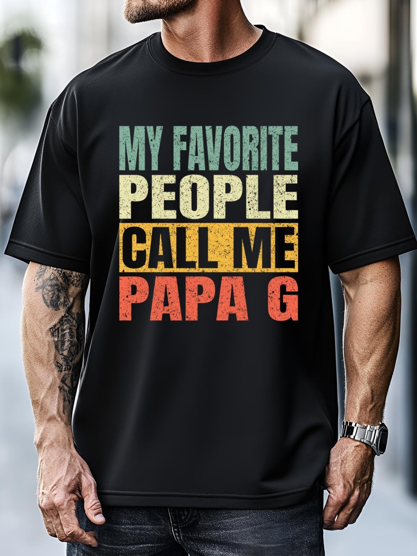Unisex My Favorite People Call Me Papa G Fathers Day Vintage Gift T-Shirt