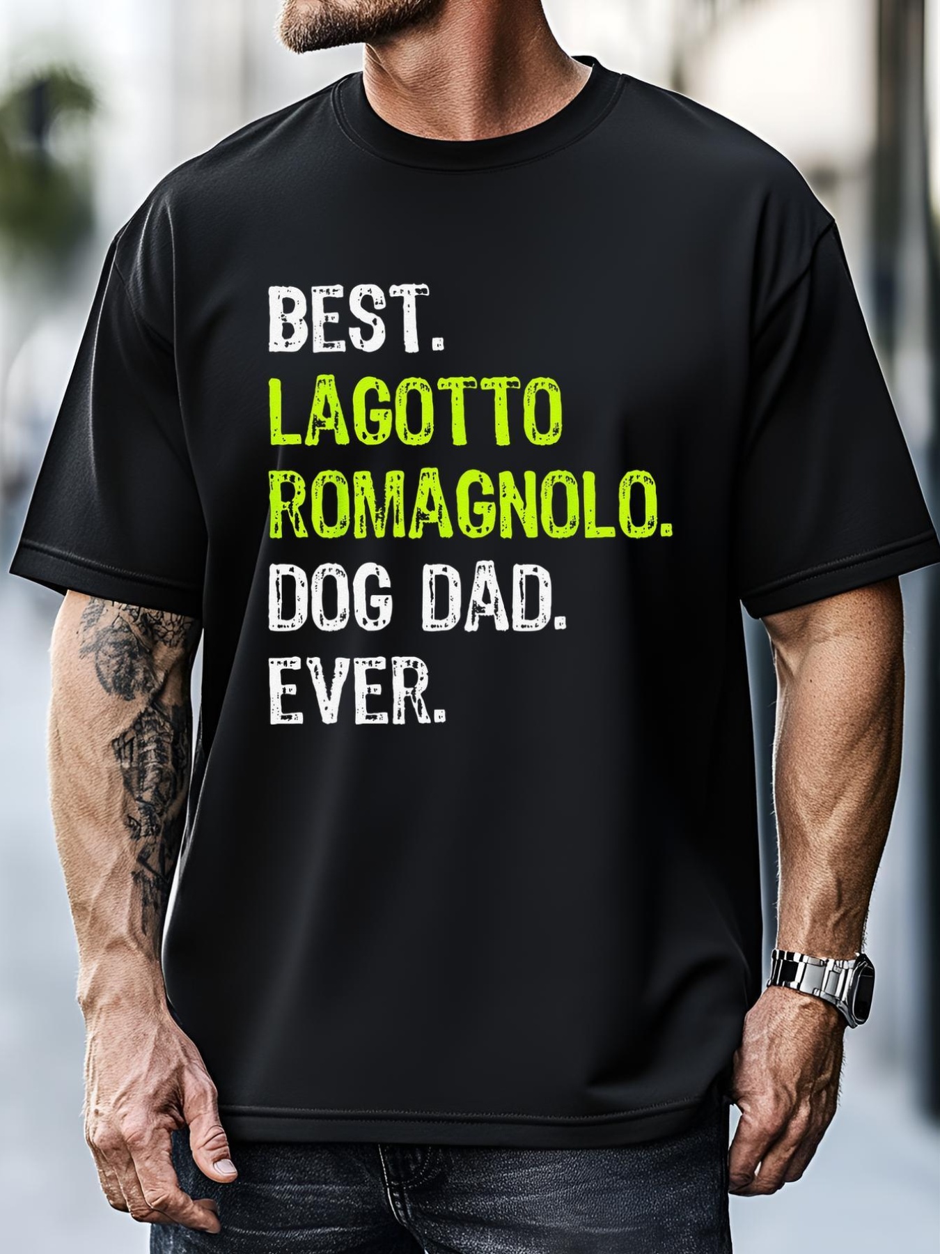 Unisex Lagotto Romagnolo Dog Dad Fathers Day Dog Lovers T-Shirt