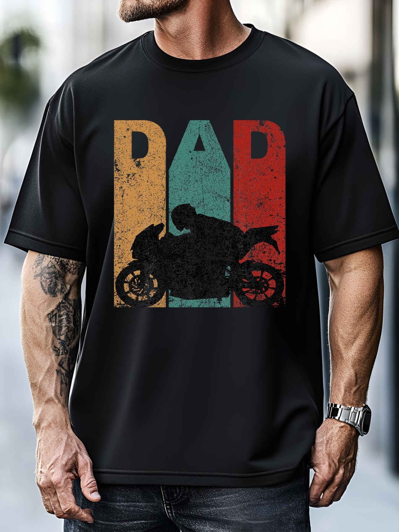 Unisex Sport Bike Dad Fathers Day Gift Biker Motorcycle T-Shirt