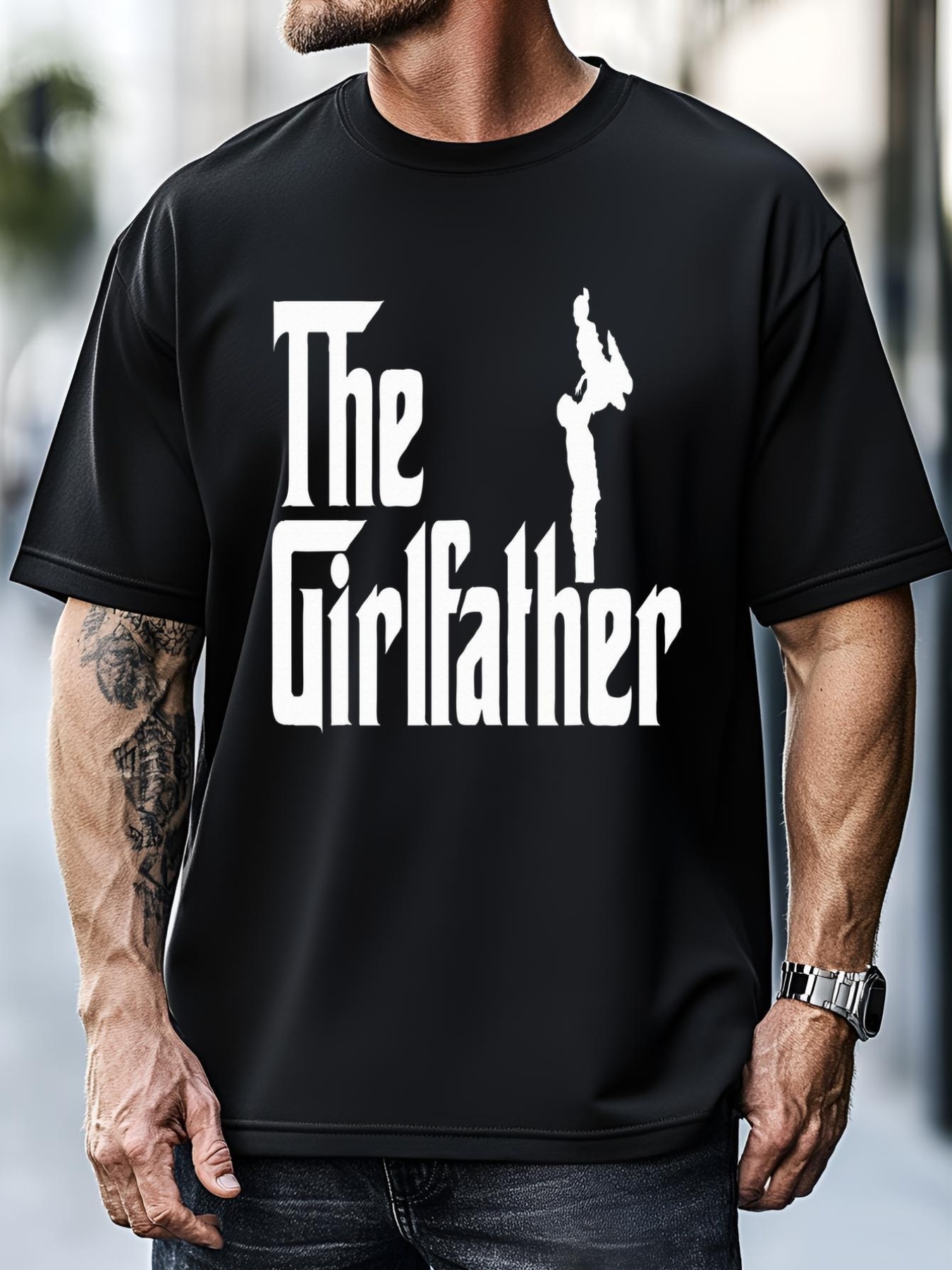 Unisex The Girl Father Gift Funny Dad T-Shirt