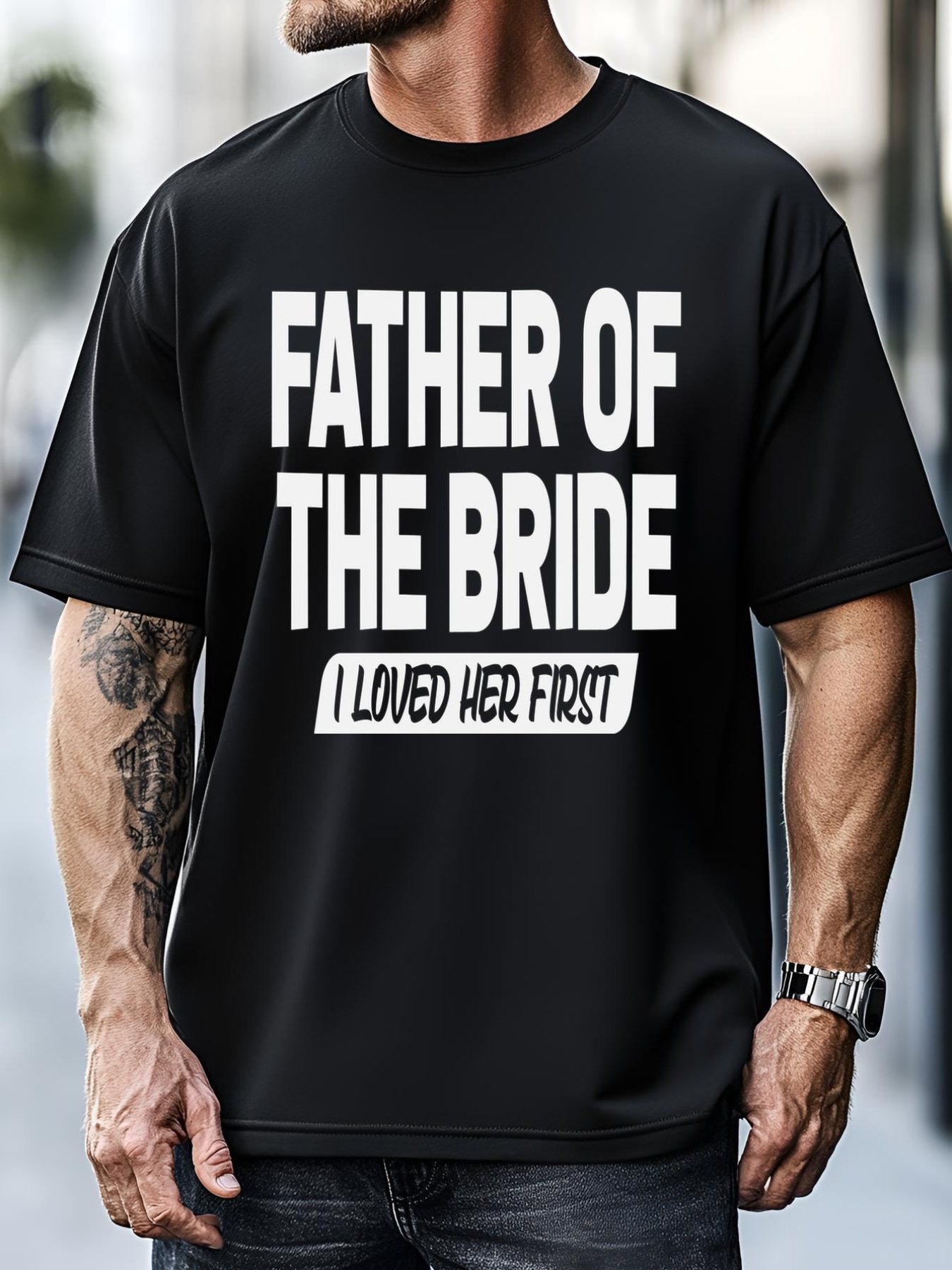 Unisex Father Of The Bride I Loved Her First Wedding Dad T-Shirt