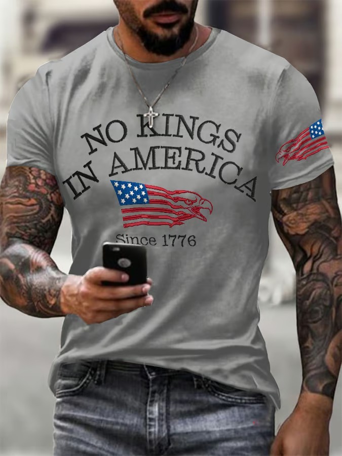 Men's No Kings In America Since 1776 4th Of July Graphic Tee