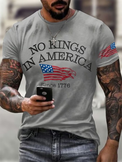 Men's No Kings In America Since 1776 4th Of July Graphic Tee