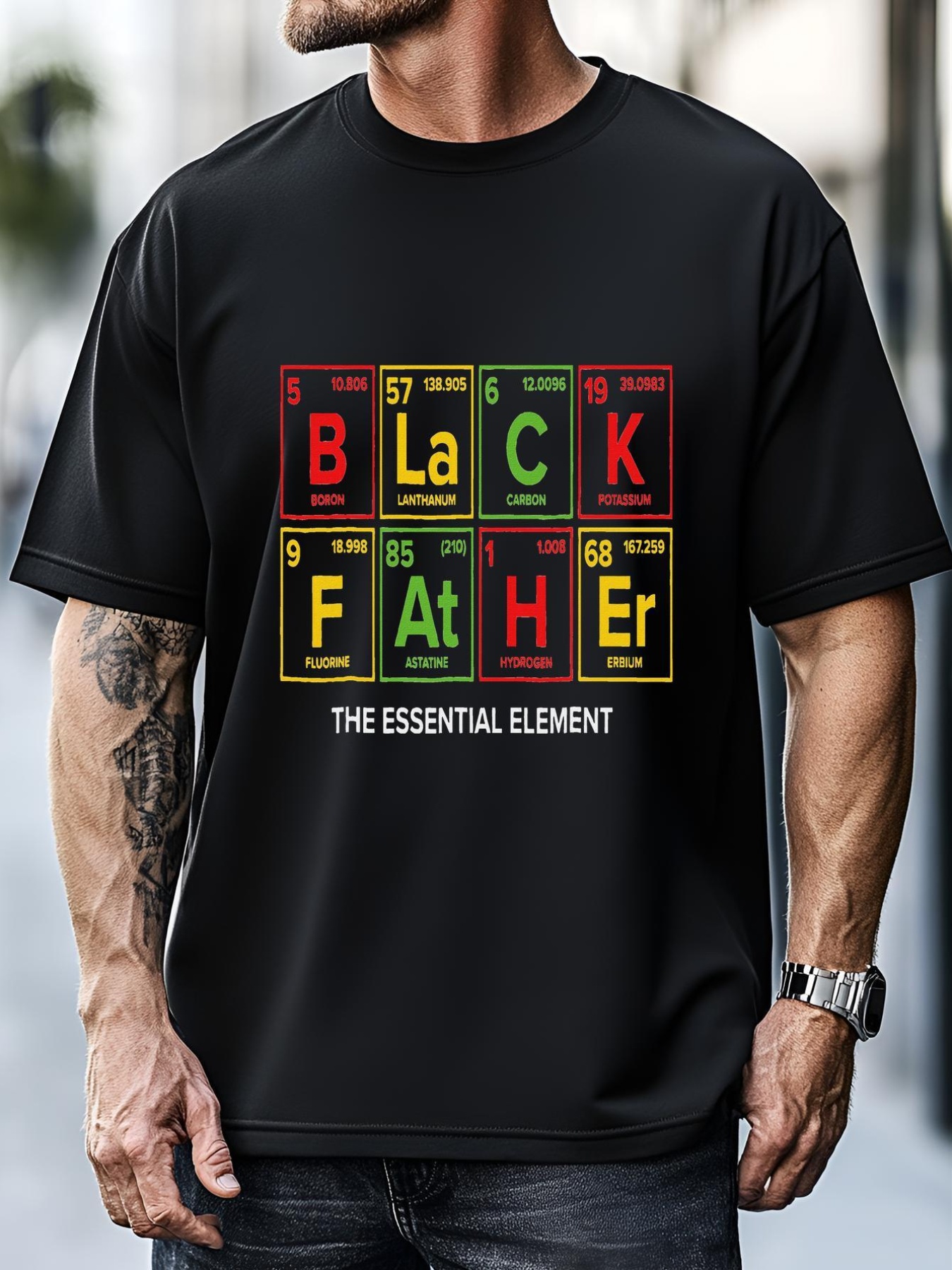 Unisex Black Father The Essential Element FatherS Day Junenth T-Shirt