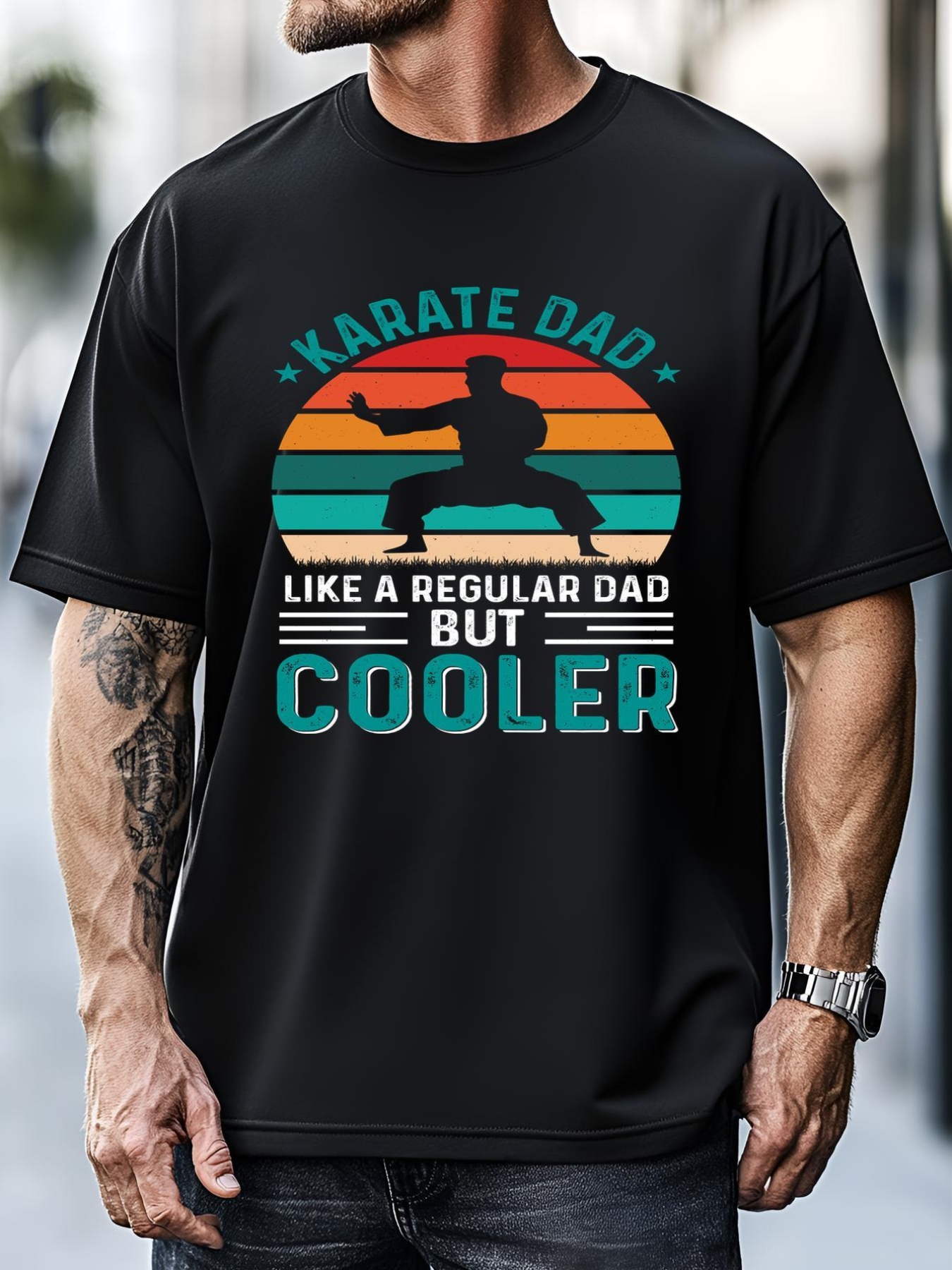 Unisex Karate Dad Fathers Day Cooler Father Gifts Idea T-Shirt