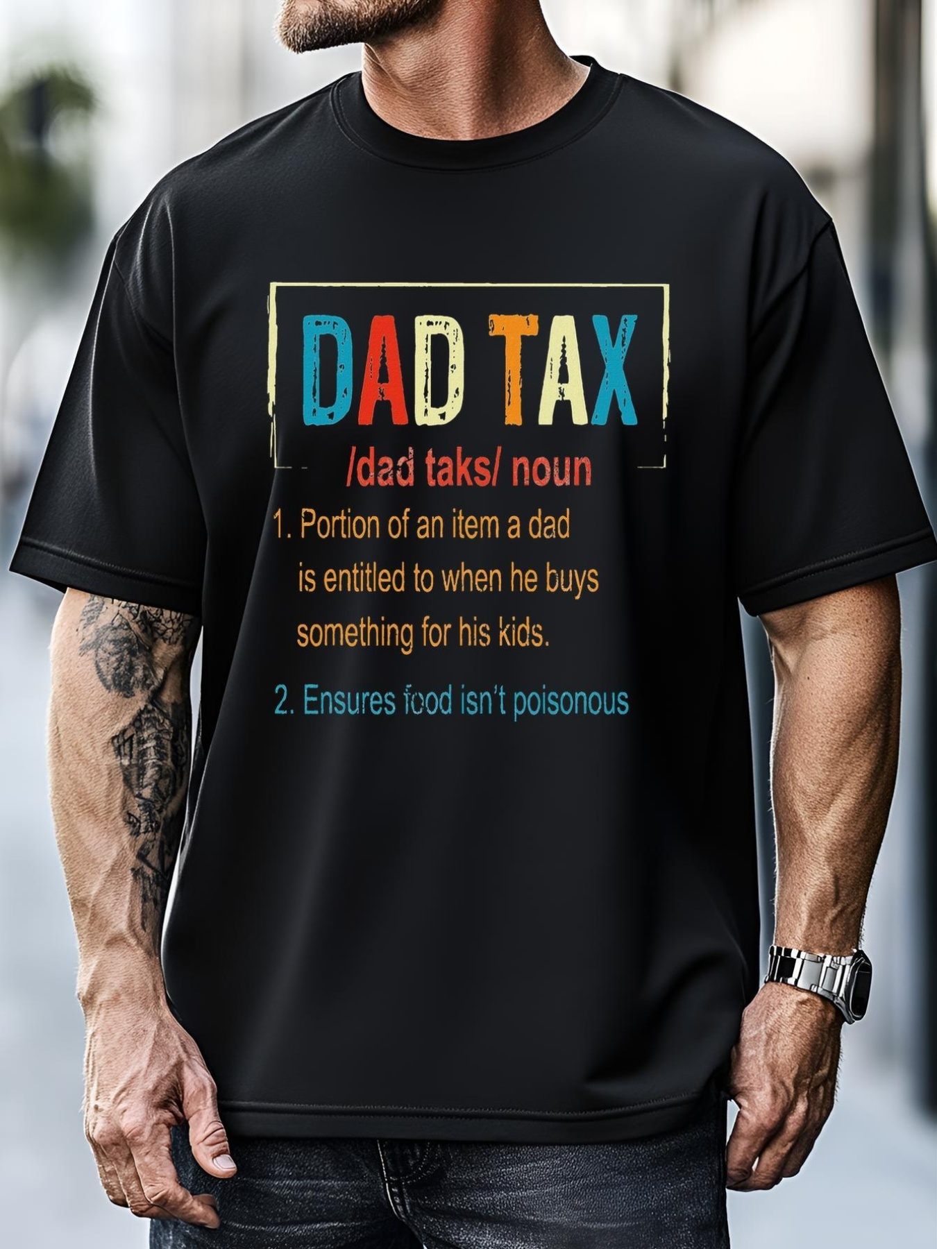 Unisex Dad Tax Definition Funny Fathers Day Gifts T-Shirt