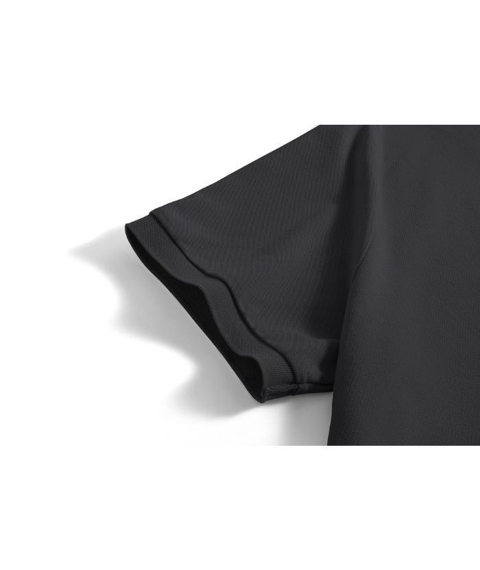 Men's Button Up Dri Fit Solid Color Polo Shirt