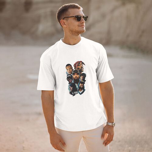 Men's Legends never die Rappers 100% Cotton T-Shirt-pod4team