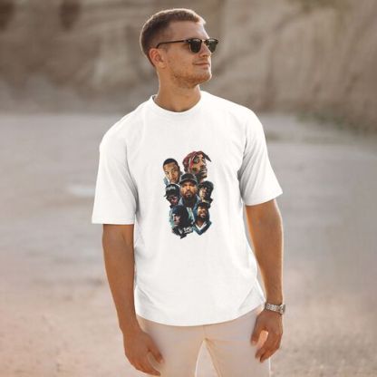 Men's Legends never die Rappers 100% Cotton T-Shirt-pod4team