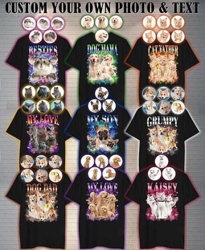 Unisex Custom Photo Bootleg 100% Cotton Graphic Tee