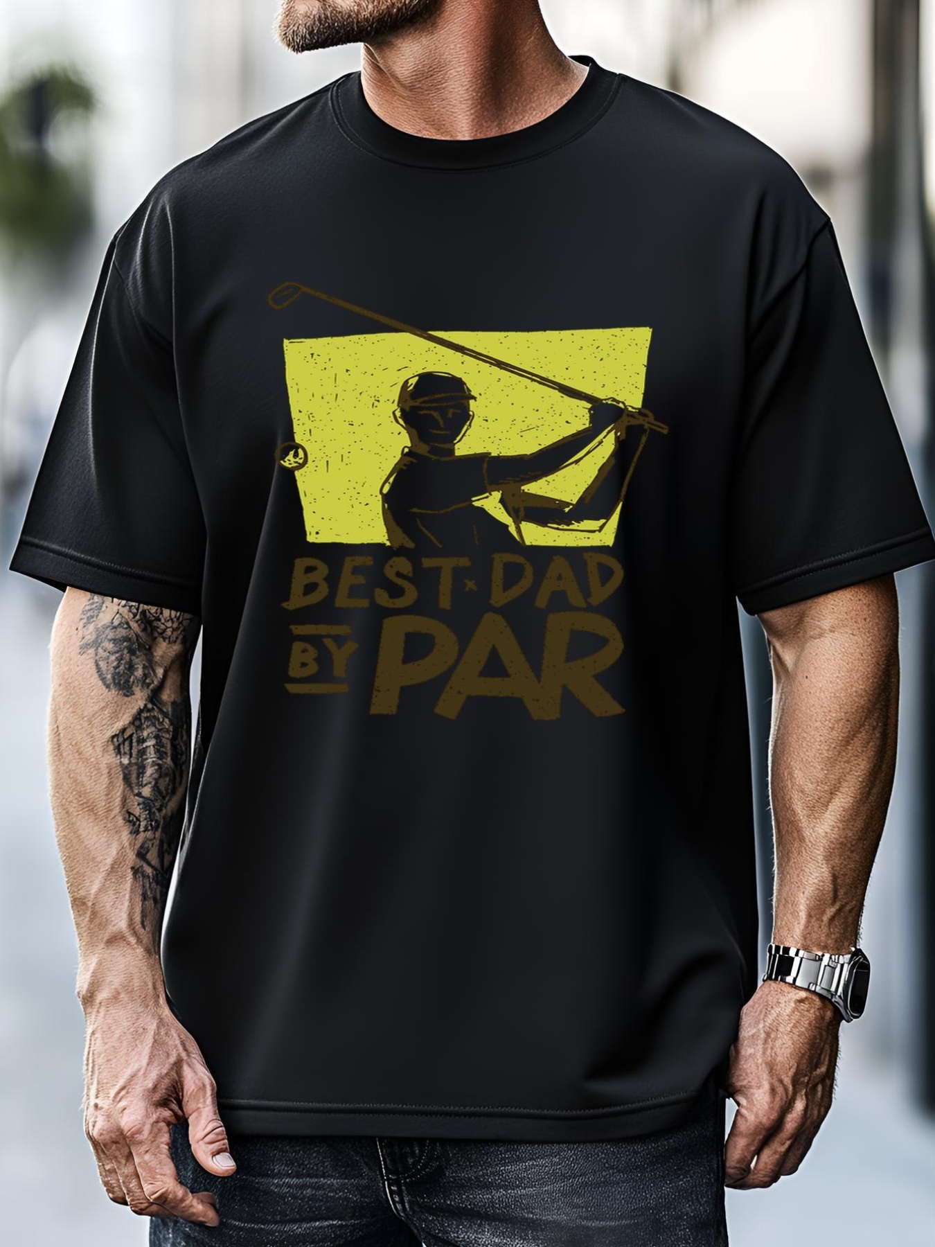Unisex Golf Dad Best Dad By Par Gift For Dad Father's Day T-Shirt