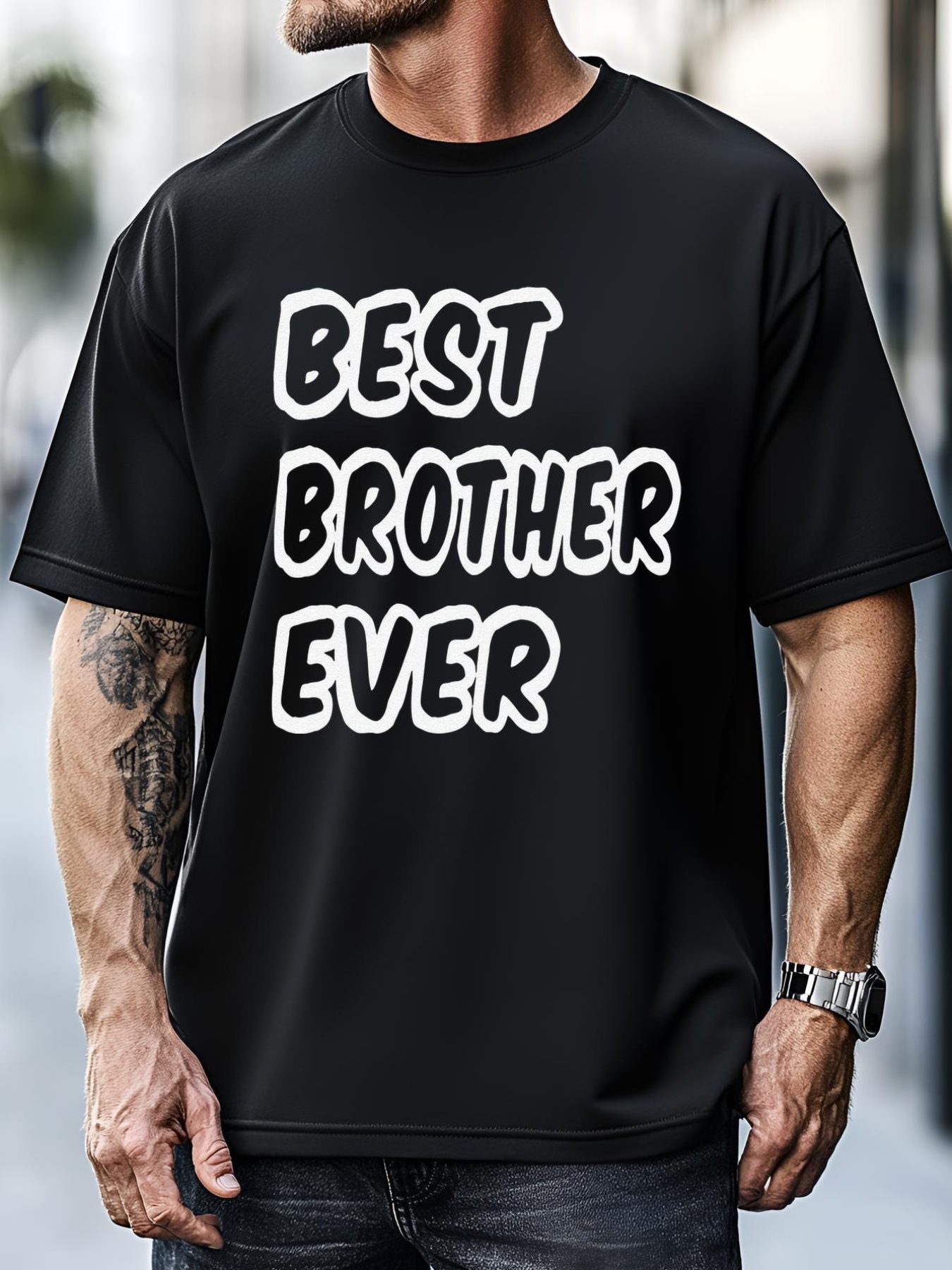 Unisex Funny Gifts Best Brother Ever Cool Birthday Father's Day T-Shirt