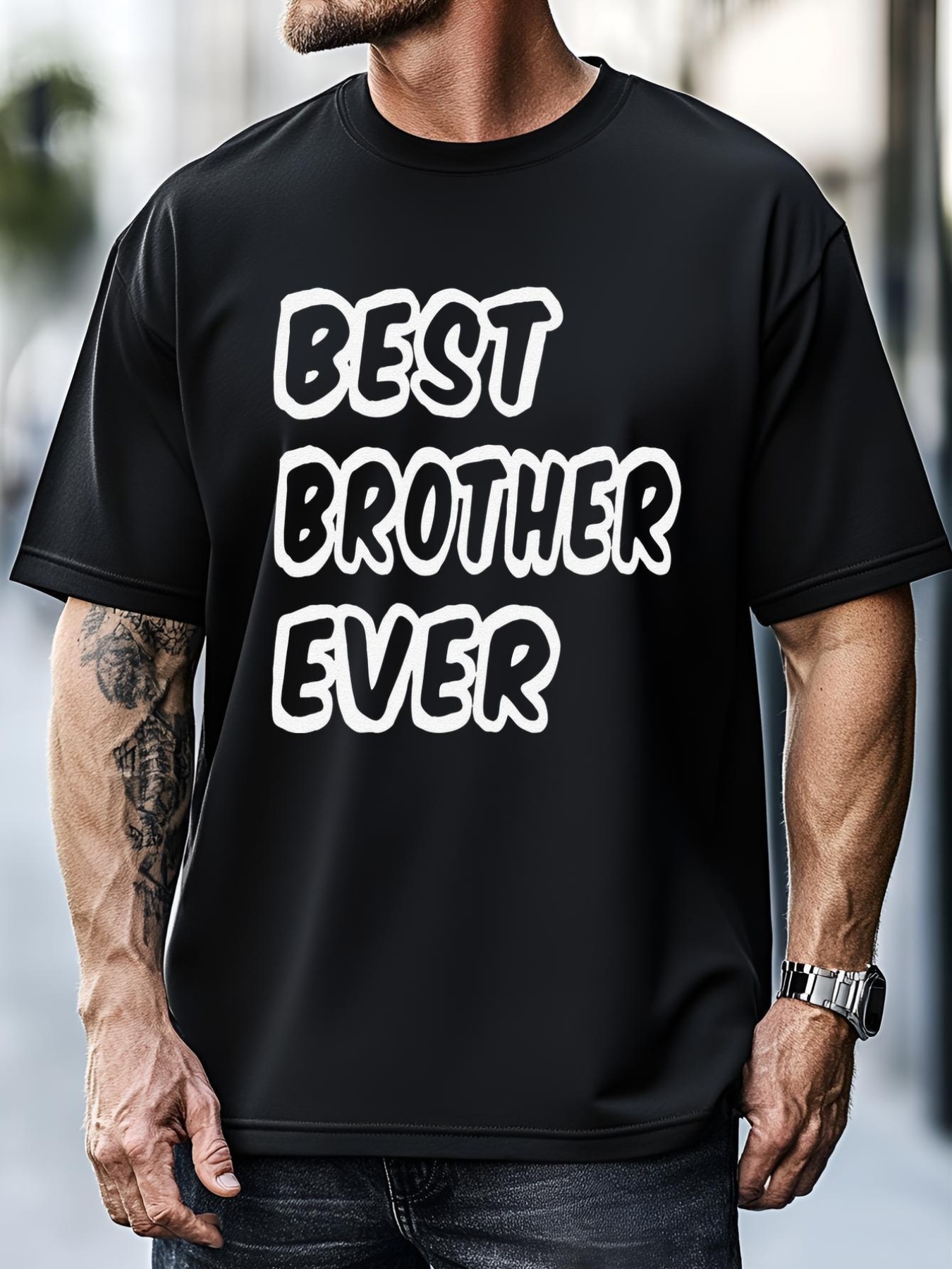 Unisex Funny Gifts Best Brother Ever Cool Birthday Father's Day T-Shirt