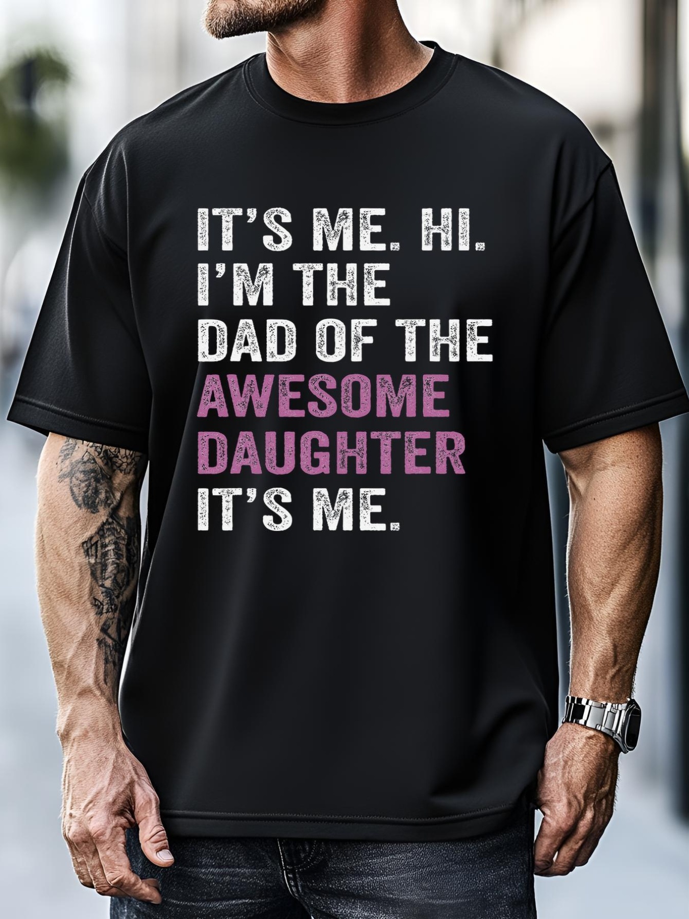 Unisex IM The Dad Of The Awesome Daughter Funny Fathers Day T-Shirt