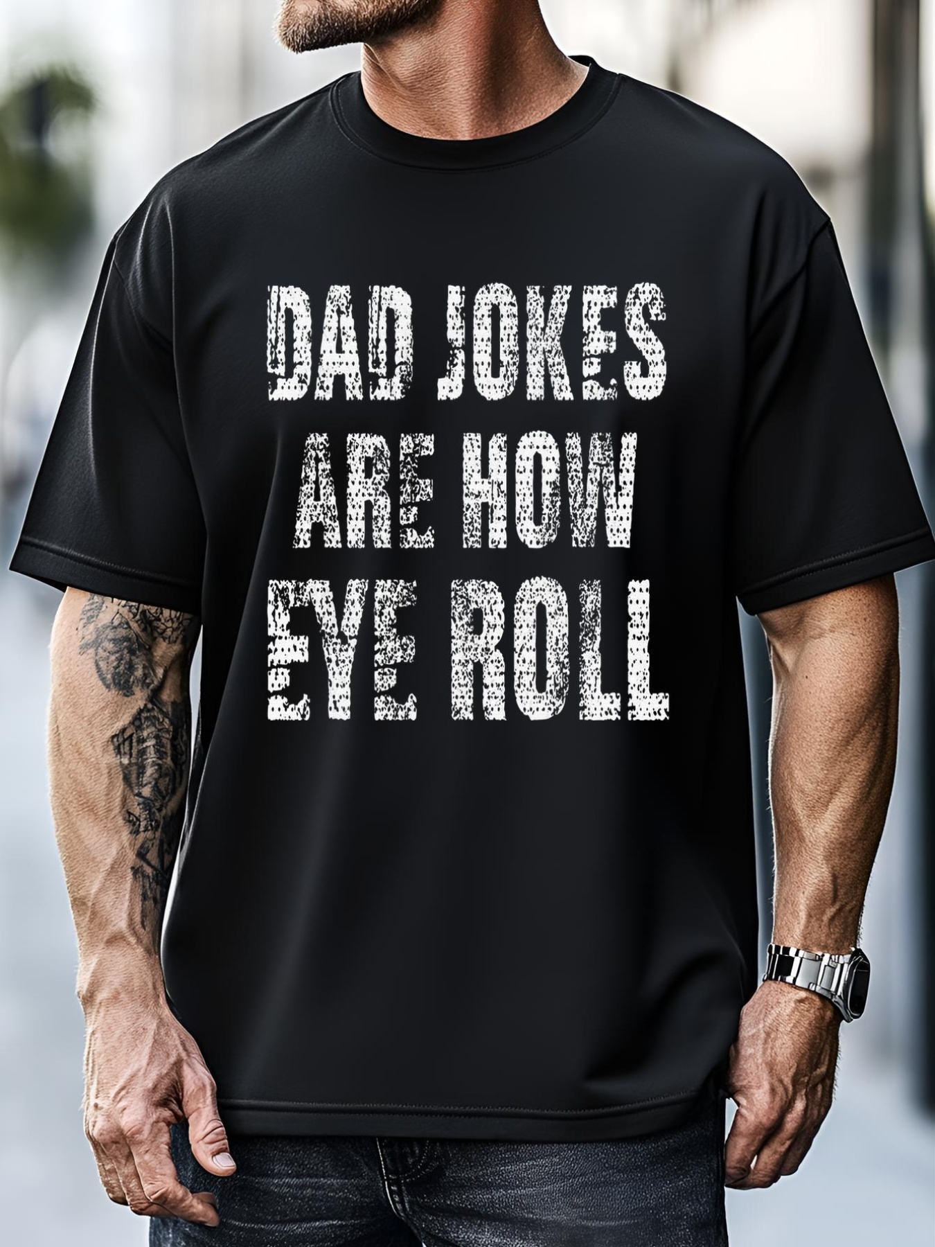 Unisex Dad Jokes Are How Eye Roll Gift Funny Fathers Day T-Shirt