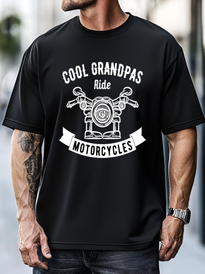 Unisex Cool Grandpas Motorcycle Funny Fathers Day Gift T-Shirt