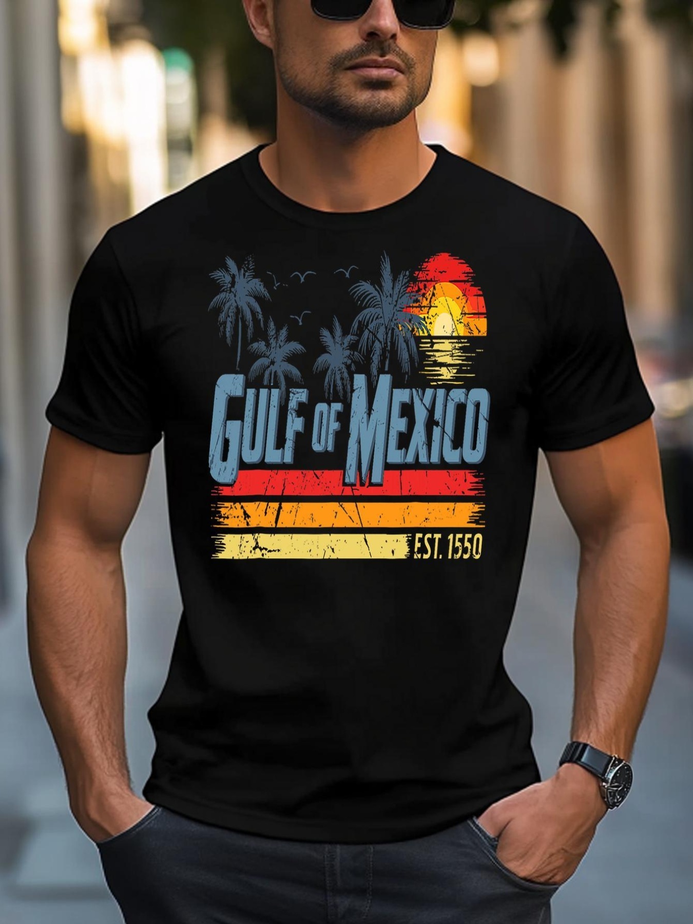 Unisex Gulf Of Mexico Forever Retro Vintage Beach T-Shirt