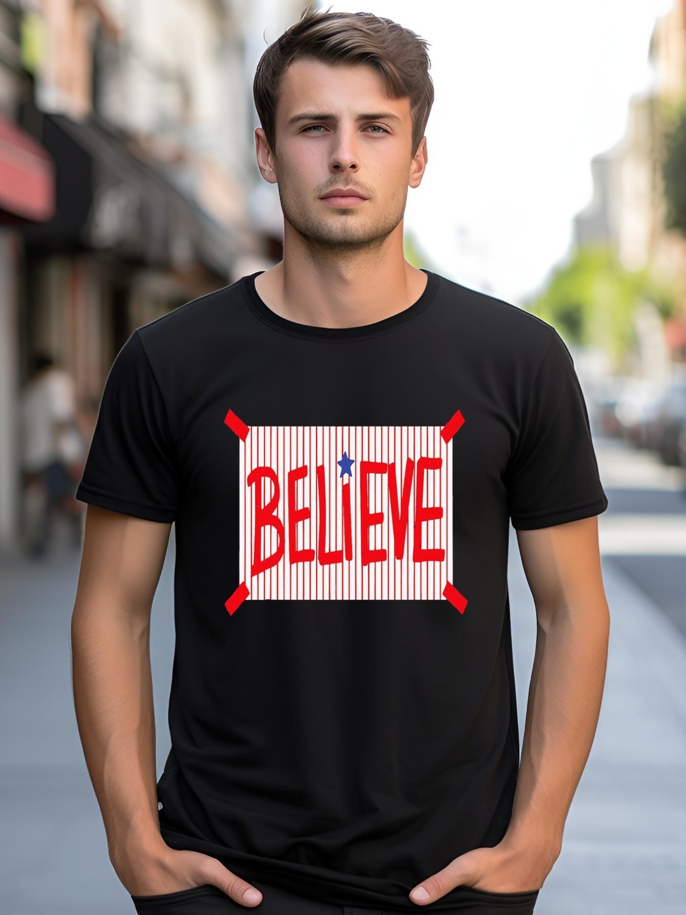 Unisex Believe Philadelphia Baseball Player shirt  Graphic Tee