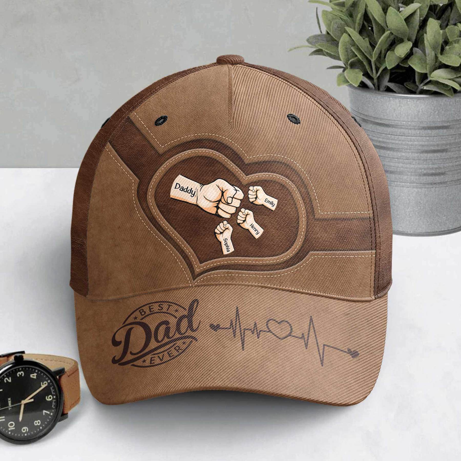 Best Dad Ever Personalized Classic Cap | Pod4team