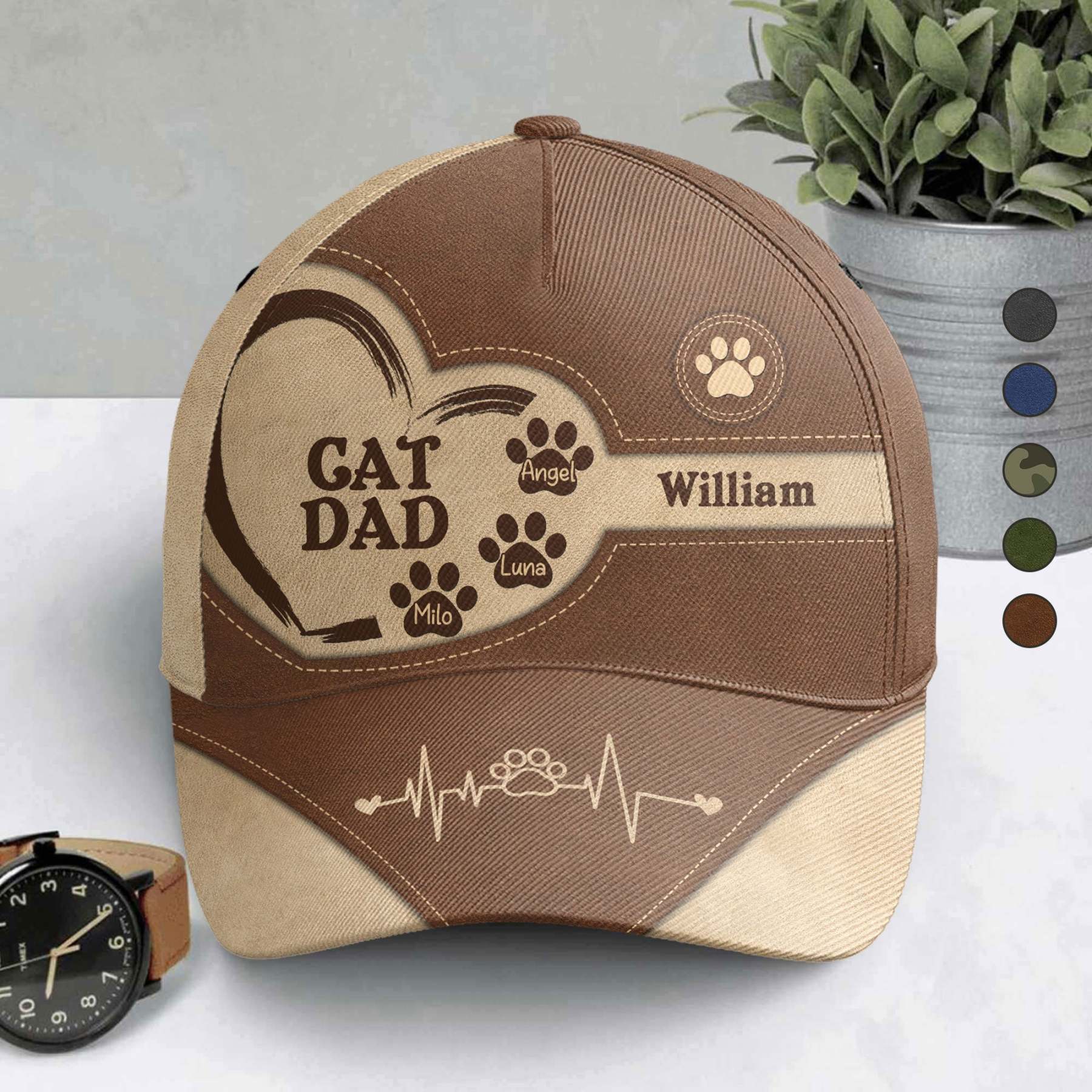 Cat Dad Dog Dad Personalized Classic Cap | Pod4team